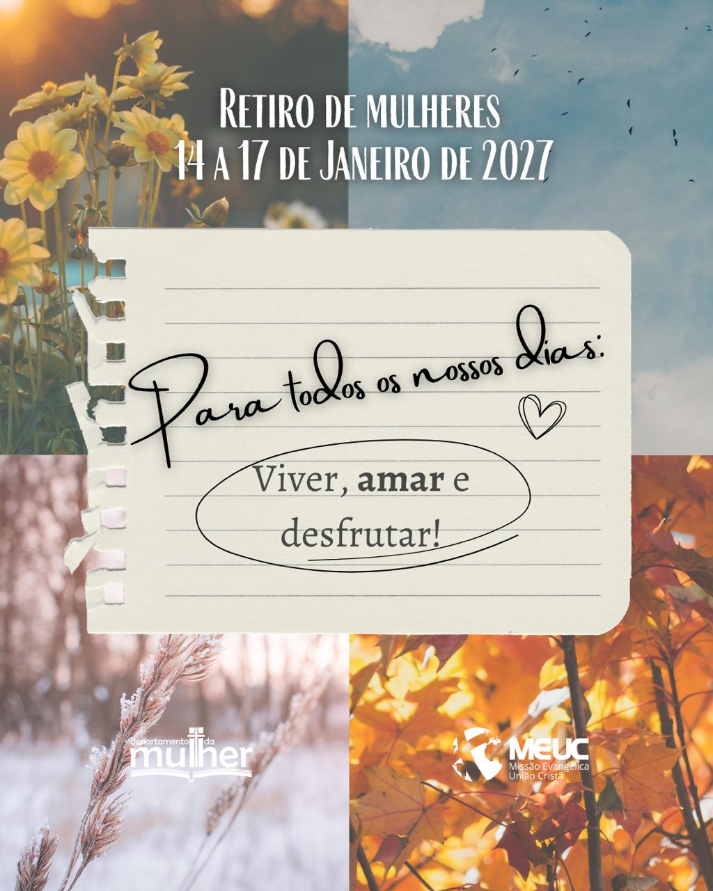 Arte do Retiro de Mulheres 2027: Para todos os nossos dias
